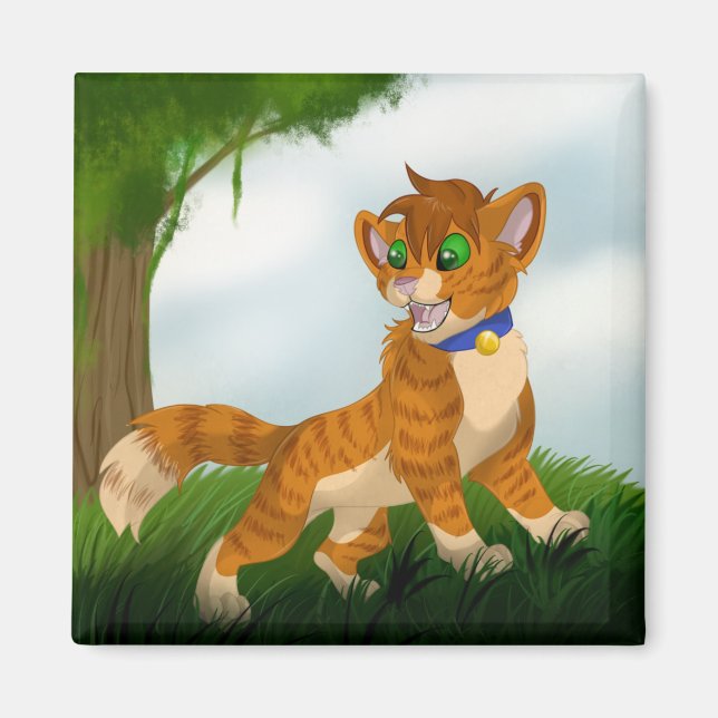 CAT AT PLAY MAGNET (Front)