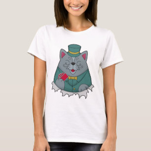 Cat at Poker with Poker cards T-Shirt