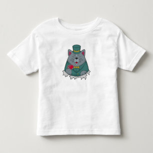 Cat at Poker with Poker cards Toddler T-Shirt