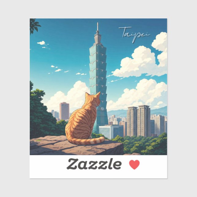 Cat at Taipei 101 Taiwan (Sheet)
