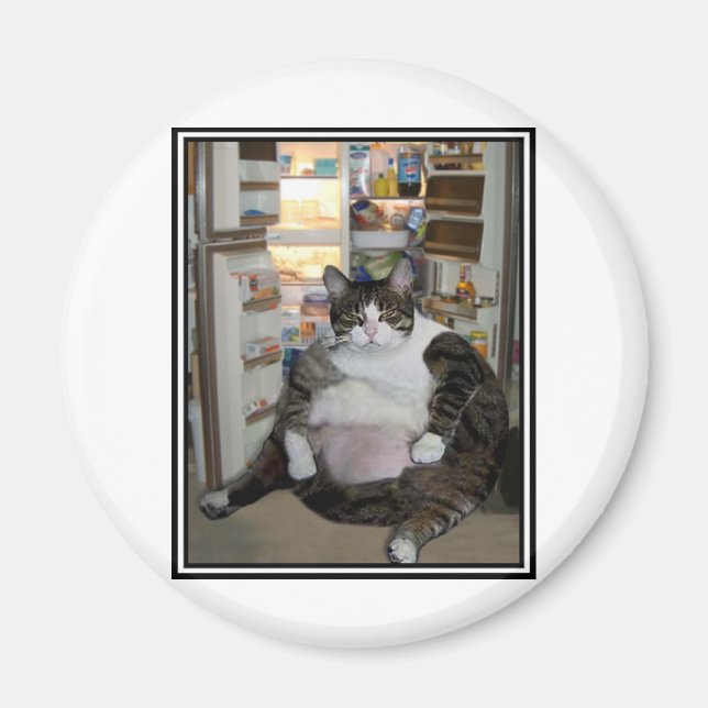 CAT AT THE FRIDGE MAGNET (Front)