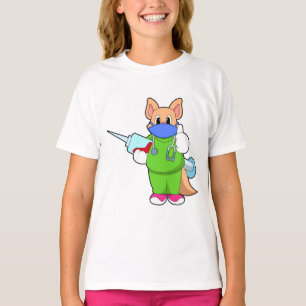 Cat at Vaccination with Syringe T-Shirt