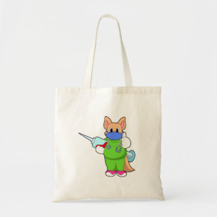 Cat at Vaccination with Syringe Tote Bag