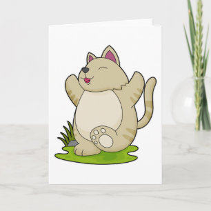 Cat at Yoga Card