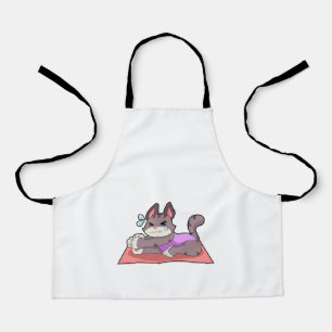 Cat at Yoga Fitness Apron