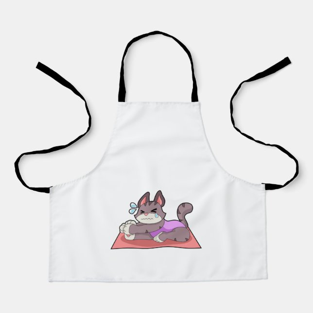 Cat at Yoga Fitness Apron (Front)