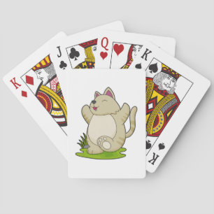 Cat at Yoga Playing Cards