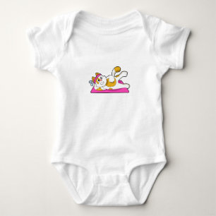 Cat at Yoga Stretching exercise Baby Bodysuit