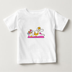 Cat at Yoga Stretching exercise Baby T-Shirt