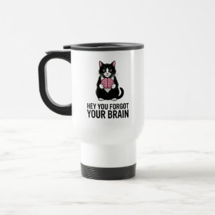 Cat Attitude Antisocial Introvert Stupid People Travel Mug
