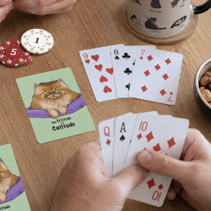 Cat Attitude Funny Playing Cards