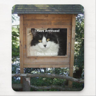 Cat Attitude Mouse Mat
