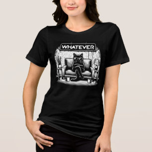 Cat Attitude, Whatever Moody Cat Tri-Blend Shirt