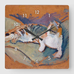 Cat, August Macke Square Wall Clock