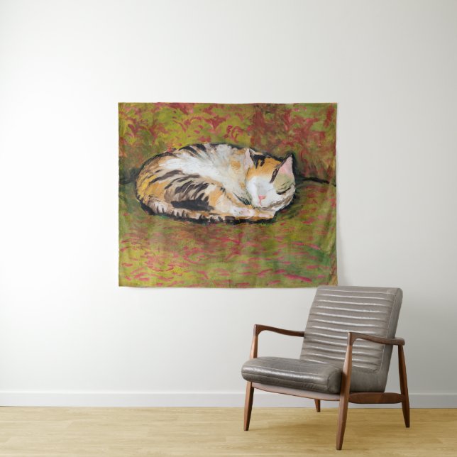 Cat, August Macke Tapestry (In Situ (Horizontal))