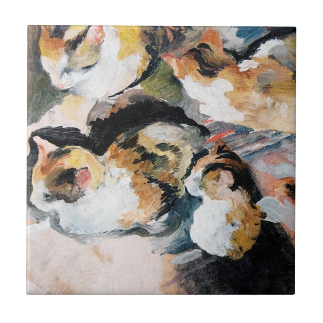 Cat, August Macke Tile (Front)