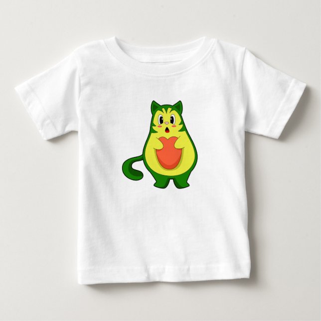 Cat Avocado Baby T-Shirt (Front)