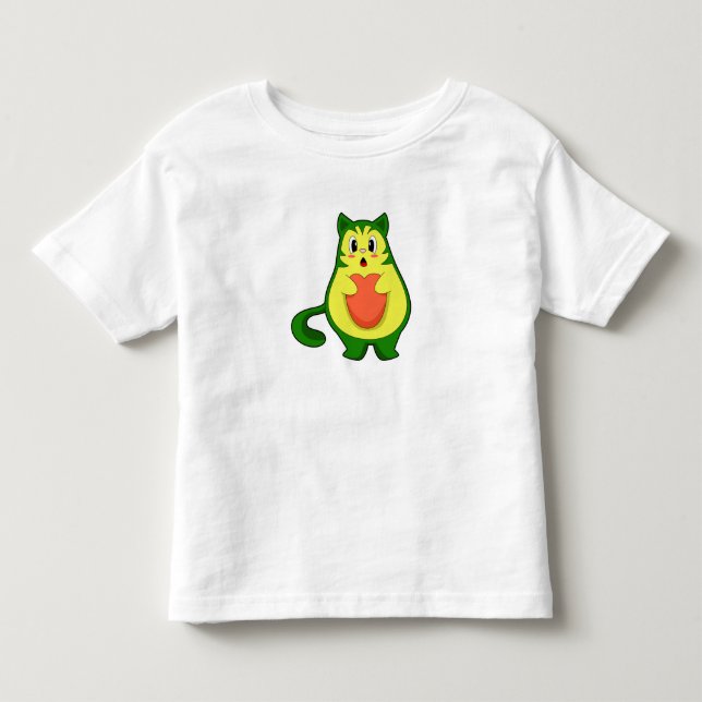 Cat Avocado Toddler T-Shirt (Front)