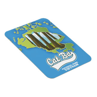 cat ba national park vietnam travel map magnet
