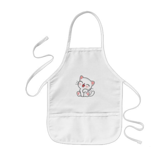 Cat Baby Bib Kids Apron (Front)