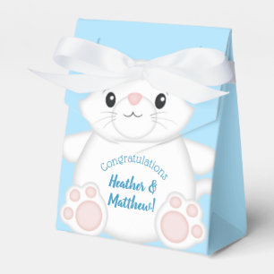 Cat Baby Shower Kitty Blue Favour Box