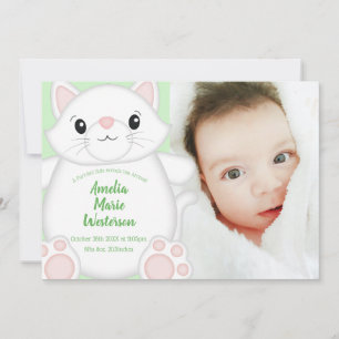 Cat Baby Shower Kitty Invitation