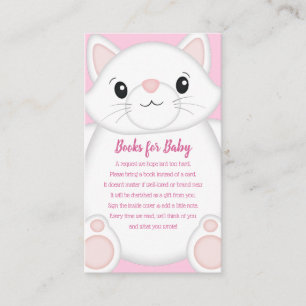 Cat Baby Shower Kitty Pink Enclosure Card