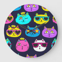 Cat badges, pop art textile