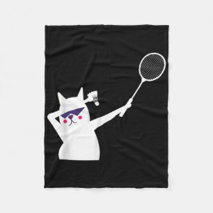 Cat Badminton Shuttle For Men Women Kids Fleece Blanket