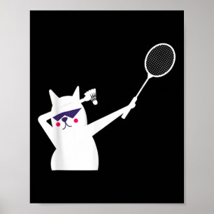 Cat Badminton Shuttle For Men Women Kids  Poster