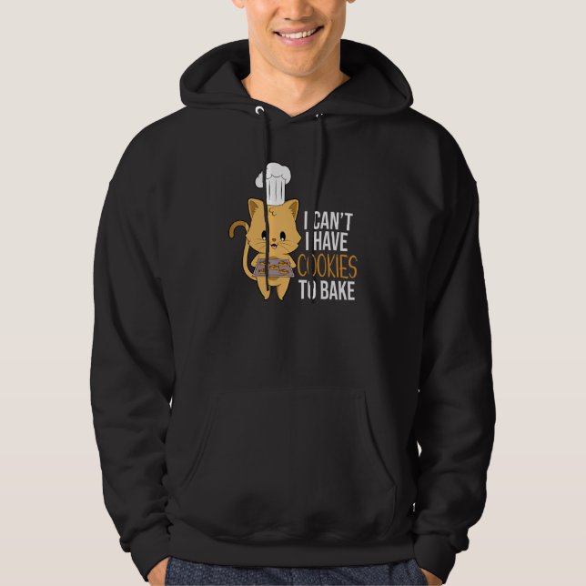 Cat Baker For Women Men Kids Cookies Hoodie (Front)