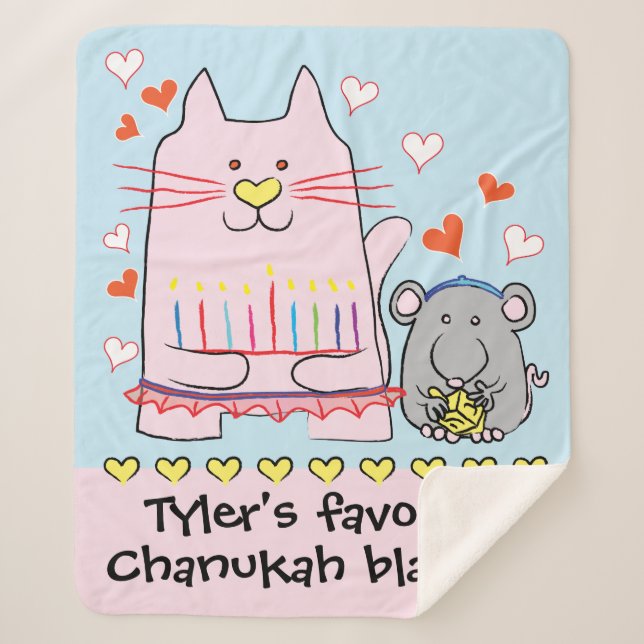 Cat Ballerina Sherpa Blanket/Medium Sherpa Blanket (Front)