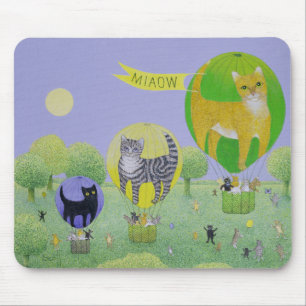 Cat Balloon Race Mouse Mat