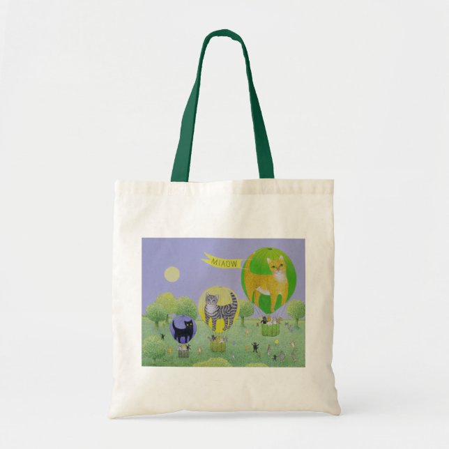 Cat Balloon Race Tote Bag (Front)