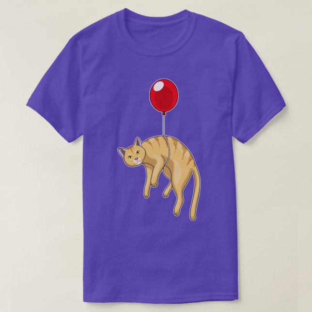 Cat Balloon  T-Shirt (Design Front)