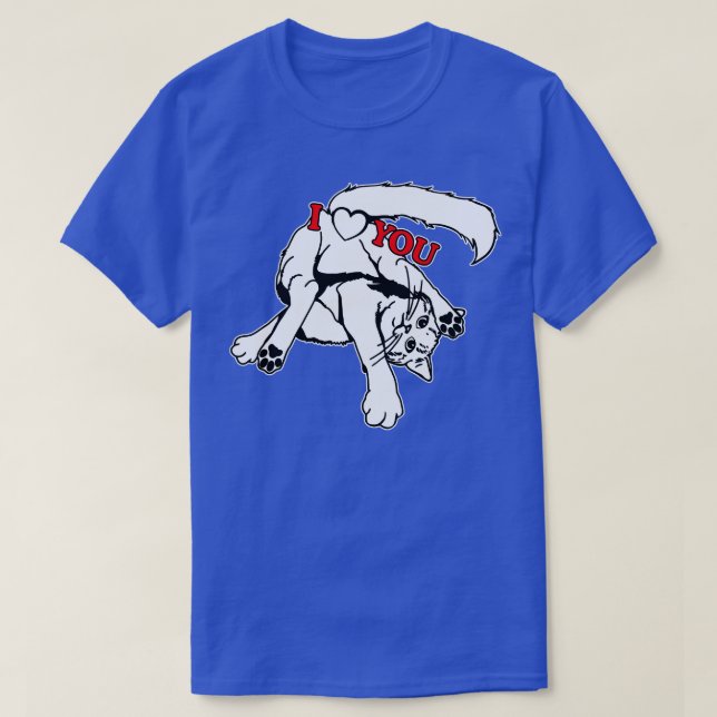 Cat Balls Love You T-Shirt (Design Front)