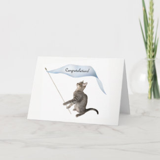 Cat Banner Congratulations Card