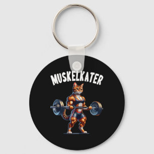Cat Barbell Design For Bodybuilders Bodybuilding  Key Ring