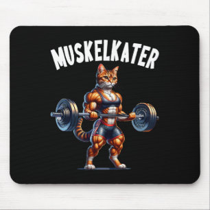 Cat Barbell Design For Bodybuilders Bodybuilding  Mouse Mat
