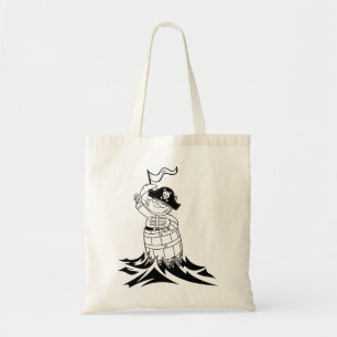 Cat Barrel Sea The Waves Pirate Flag Travel Tote Bag