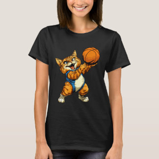 Cat Basketball  Basketball Player Cat T-Shirt