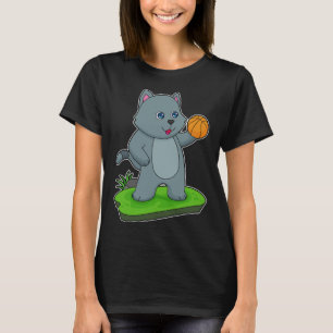 Cat Basketball player Basketball T-Shirt
