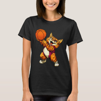 Cat basketballbasketballer cat T-Shirt