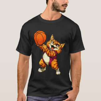 Cat basketballbasketballer cat T-Shirt