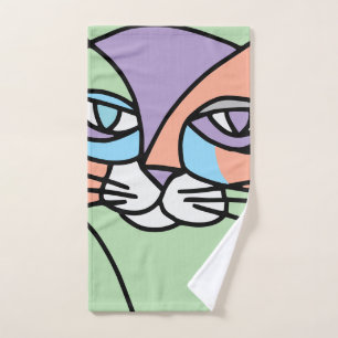 Cat Bath Towel Set