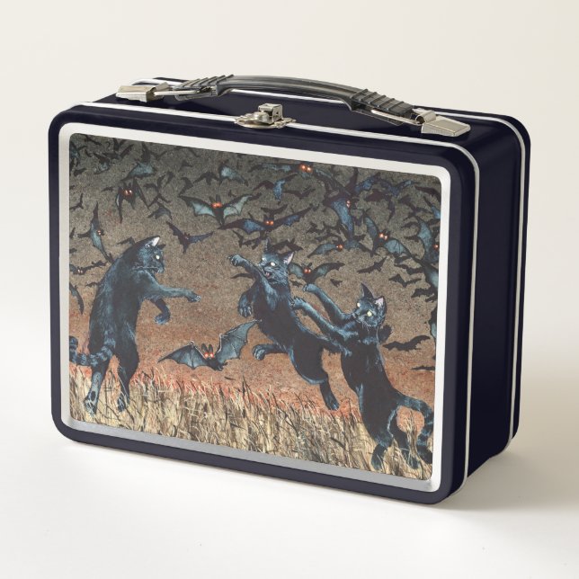 Cat Batting Lunch Box (Front)