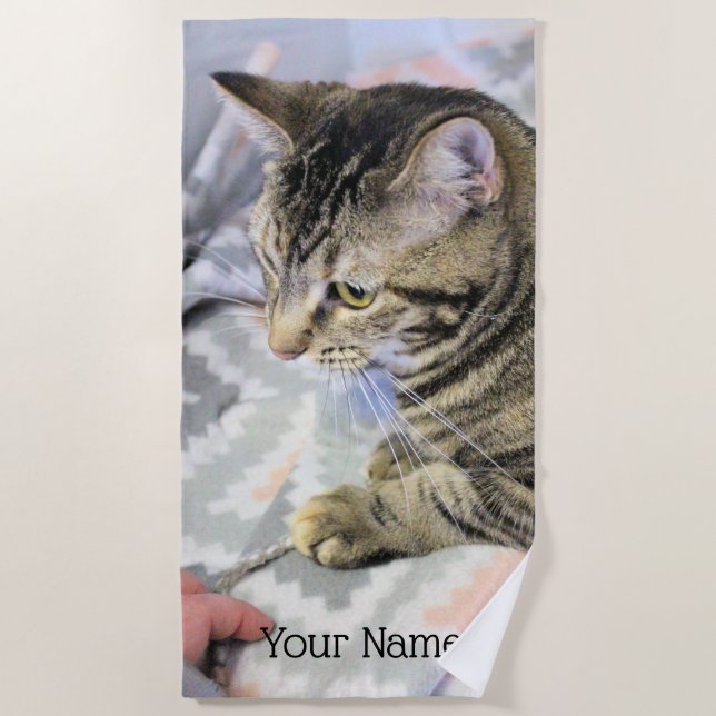 Cat  beach towel (Front)