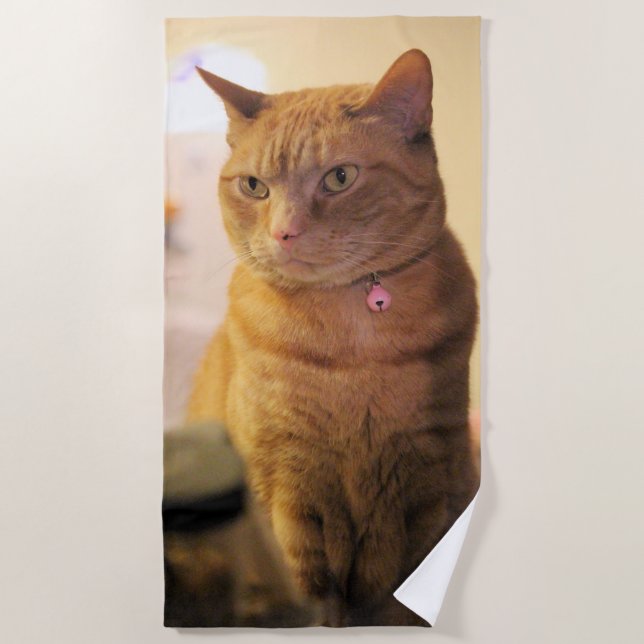 Cat  beach towel (Front)