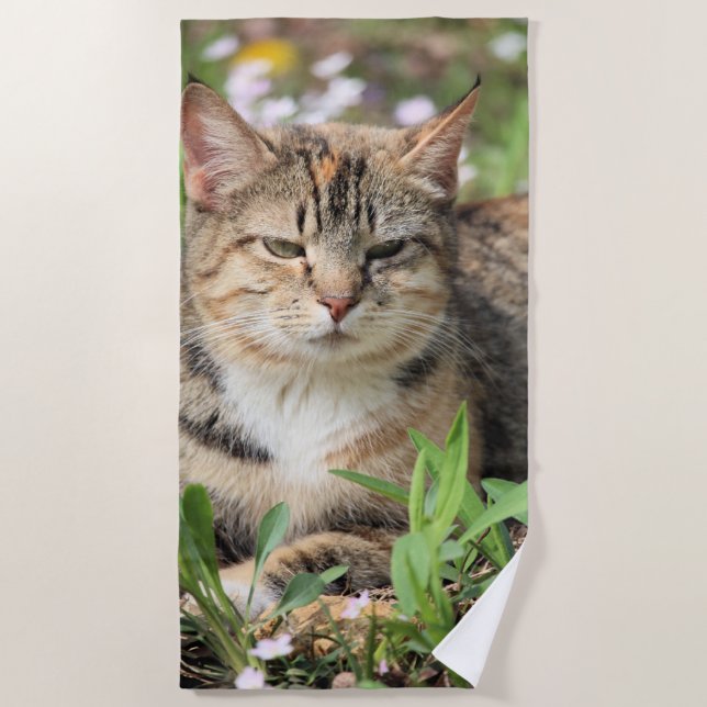 Cat Beach Towel (Front)