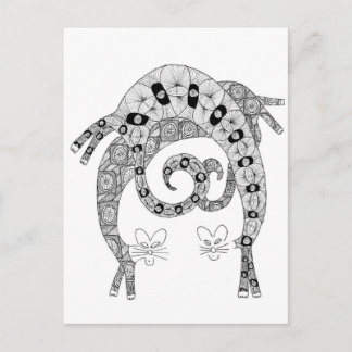 cat bend postcard